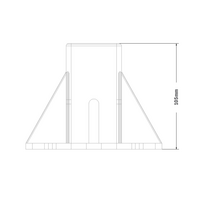 33-4545-1 MODULAR SOLUTIONS FOOT<br>45MM X 45MM (4) SIDED FOOT W/11MM FLOOR ANCHOR HOLES